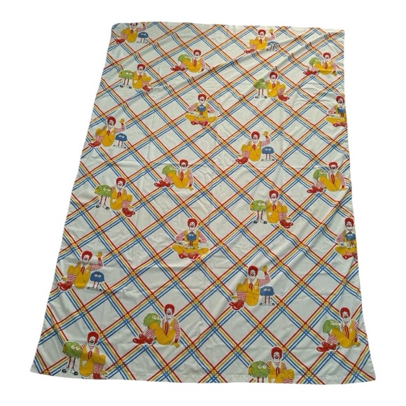 VTG McDonald’s 1978 Retro Ronald Flat Sheet + 1 Pillow Case Size: TWIN - Picture 2 of 10